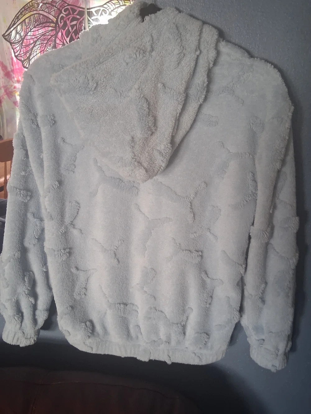 Puma Light Blue Plush Hooded Sweatshirt